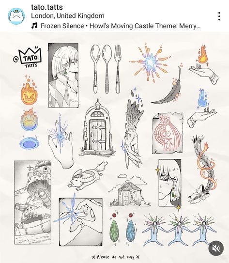 Howls Moving Castle The Castle, Bag End Tattoo, Howls Moving Castle Tattoo A Hearts A Heavy Burden, Kiki's Delivery Service Tattoos, Howls Moving Castle Ring Tattoo, Howls Movie Castle Tattoo, Howl Star Tattoo, Studio Ghibli Howls Moving Castle Tattoo, Howl Tattoo Castle