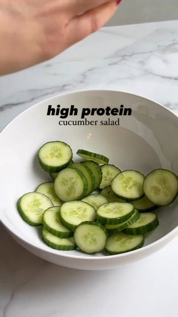 FitRevive on Instagram: "Repost from @dietitianbrenna Are you looking for a high protein snack? ⬇️⁣ ⁣ Look no further! This cute little protein packed cucumber salad will get you over that afternoon hump until it's dinner time 🥒🥒⁣ ⁣ Finding snacks that are high in protein that I actually enjoy is always a struggle for me. But the best part about this cucumber salad snack for any picky protein eater is... it doesn't even feel like you're eating protein! ⁣ ⁣ Here's what you need:⁣ - 1 cucumber, sliced ⁣ - 2 Tbsp dill⁣ - Desired amount of black pepper, garlic powder, onion powder ⁣ - Juice of 1/2 lemon⁣ - 2 big scoops nonfat plain greek yogurt (probably about 1/2 cup-ish or more)⁣ - Crumbled feta to top⁣ ⁣ I don't really measure things, so guesstimating this is about 12-15 grams of protein High Protein Cucumber Salad, Protein No Meat, Stuffed Cucumbers, Eating Protein, High Protein Snack, Protein Snack, Protein Pack, High Protein Snacks, Plain Greek Yogurt