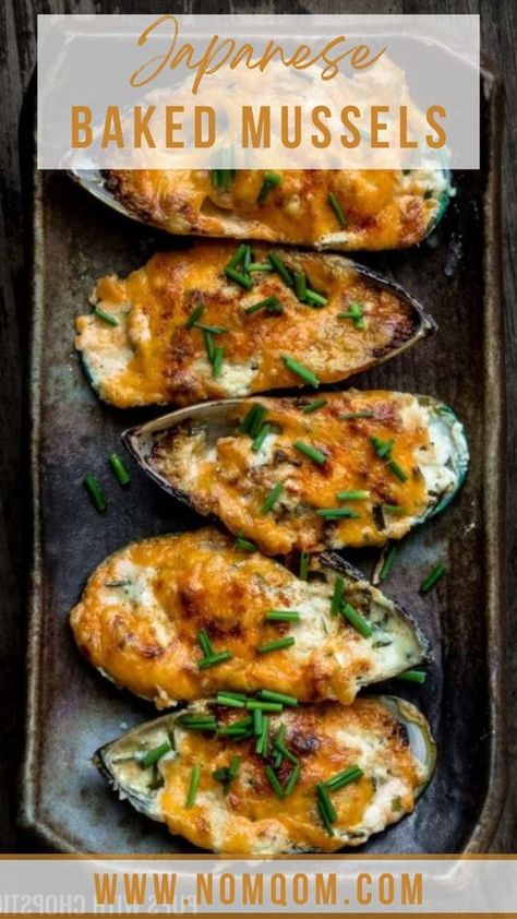 Savor the flavors of the sea with this Japanese Baked Mussels Recipe! 🐚💫 Elevate your dining experience with succulent mussels topped with a savory mayo-Panko crust, baked to golden perfection. Ideal for impressing guests or treating yourself to a gourmet meal at home. Dive into a world of exquisite taste! #JapaneseMussels #SeafoodDelight Italian Leaf Cookies Recipe, Baked Mussels Recipe, Mussel Meat Recipe, Best Mussels Recipe, Recipes For Gatherings, Mussel Recipes, Baked Mussels, Mayo Sauce, Mussels Recipe