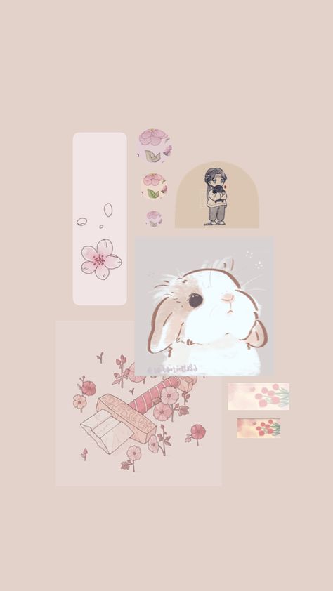 Cute Wallpapers Computer Backgrounds, Easter Wallpapers Aesthetic, Bunny Aesthetic Wallpaper, Bunny Wallpaper Aesthetic, Cute Bunny Wallpaper, Cute Backgrounds Aesthetic, Aesthetic Bunny, Easter Wallpapers, Aesthetic Ipad