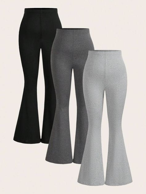 SHEIN MOD Plus Size Women Plain Color Casual & Comfortable Bell-Bottom Trousers For Daily Outings | SHEIN EUR Bell Bottom Trousers, Tiktok Shop, Streamer Dr, Plain Color, Bell Bottom, Bell Bottoms, Trousers, Plus Size, Wardrobe