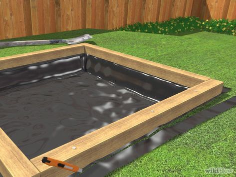 Build a Sandbox Sandbox Ideas, Build A Sandbox, Patio Chico, Backyard Sandbox, Diy Sandbox, Kids Sandbox, Backyard Playset, Play Area Backyard, Sand Pit