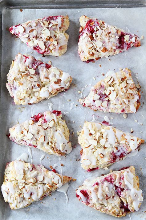 Raspberry Almond Scones are easy to make and great for breakfast or brunch. Almond Scones, Scone Recipes, Raspberry Almond, Scones Recipe, Scone Recipe, Easter Brunch, Quick Breads, Family Friendly Meals, Breakfast And Brunch