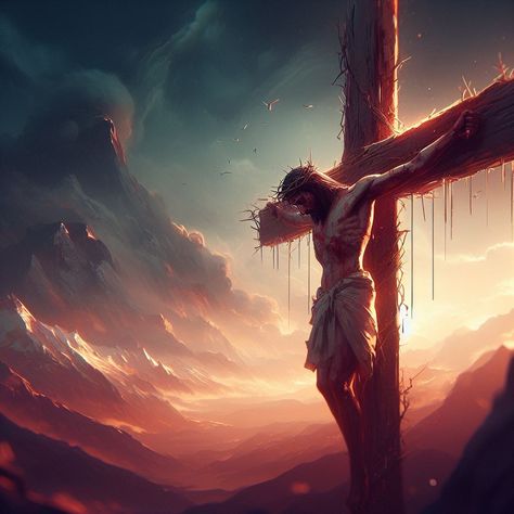 Jesus Resurrection Pictures, Jesus Christ On Cross, Resurrected Jesus, Crucifixion Art, Resurrection Jesus, Jesus Suffering, Jesus On Cross, The Crucifixion Of Jesus, Isaiah Bible