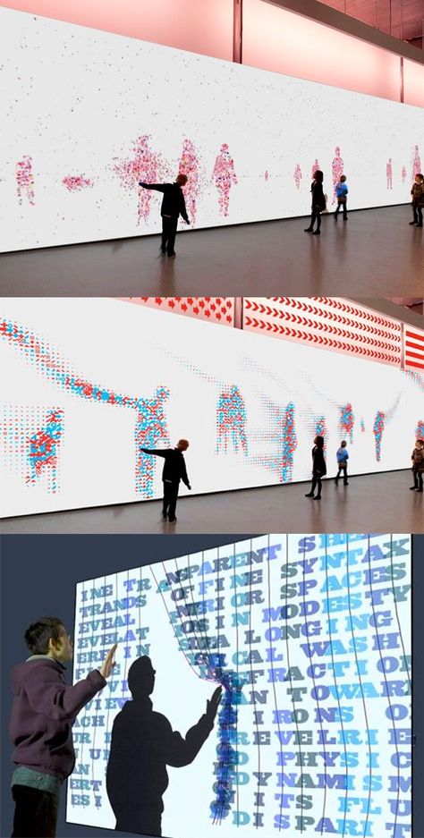 Interactive Architecture Installation, Interactive Stage Design, Interactive Art Museum, Interactive Led Wall, Interactive Exhibition Ideas, Interactive Art Gallery, Interactive Installation Design, Immersive Experience Art Installations, Interactive Graphic Design