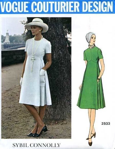 Sybil Connolly, 1960’s Fashion, Looks Kate Middleton, Vintage Vogue Patterns, Vintage Vogue Sewing Patterns, Patron Vintage, Haute Couture Designers, Fashion 1960s, Vintage Dress Patterns