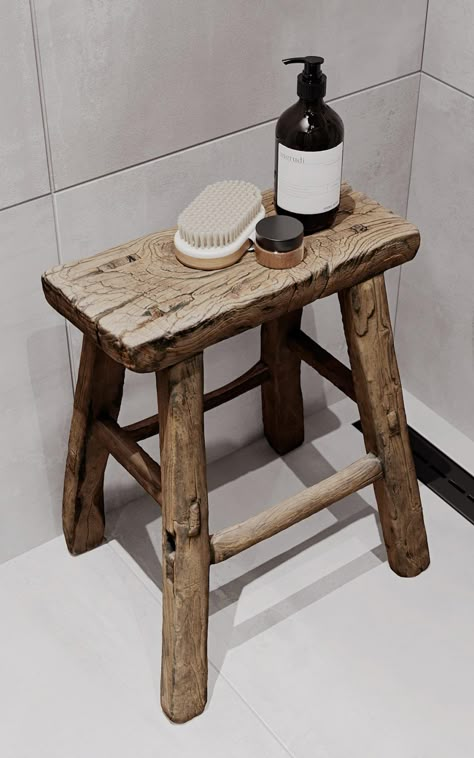 Stool For Bathroom, Small Wooden Stool, Bath Stool, Bathroom Stool, Zen Bathroom, Shower Stool, Wooden Stool, Shower Bench, Wooden Bathroom