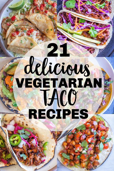 Vegetarian Taco Recipes, Veggie Tacos Recipes, Veg Tacos, Tacos Vegetarian, Vegan Queso Dip, Meatless Taco, Vegetarian Tacos Recipes, Vegan Tacos Recipes, Vegetarian Mexican Recipes