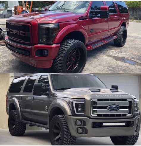 Ford Excursion Diesel, Ford Super Duty Trucks, Big Ford Trucks, Super Duty Trucks, Trucking Life, Ford Explorer Sport, Ford Excursion, Ford Super Duty, Ford Pickup Trucks