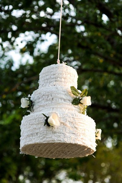 Immediately following the ceremony, let attendees take a swing at a pinata full of treats. Bonus points if it’s wedding-themed, like this one! Wedding Pinata, Boda Mexicana, Wedding Activities, Future Wedding Plans, Mexican Wedding, Wedding Games, Wedding Mood, Backyard Wedding, Wedding Bells