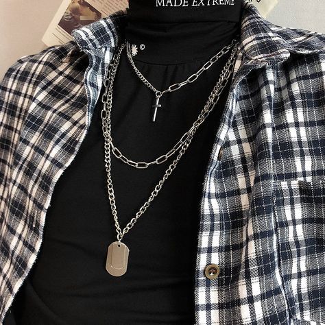 So, what defines the male edgy aesthetic outfits? In this article, I’m going to break down this unique fashion style and show you how to achieve an edgy aesthetic for guys. Aesthetic Outfits For Guys, Edgy Male Outfits, Aesthetic For Guys, Edgy Aesthetic Outfit, Male Outfits Aesthetic, Street Style Jewelry, Choker Necklace Silver, Streetwear Jewelry, Edgy Aesthetic