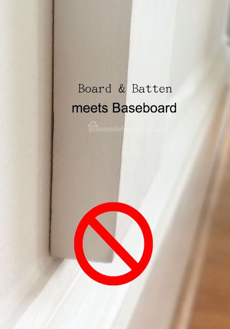 No overhang when board and batten meets baseboard! Board And Batten Wall, Office Office, Board And Batten, Updating House, Wall Board, Diy Home Improvement, Home Reno, Wall Treatments, Baseboards