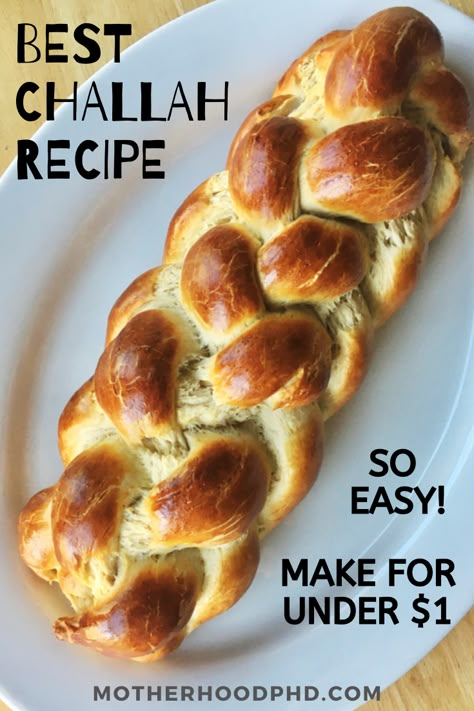 Best Challah Recipe, Braided Bread Recipe, Challah Bread Recipe, Challah Recipe, Challah Bread Recipes, Jewish Holiday Recipes, Bread Recipes Easy, Homemade Bread Recipes Easy, Braided Bread