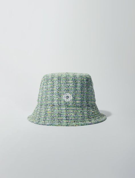 https://fr.maje.com/fr/accessoires/collection/casquettes-et-bobs/224eboboelia/MFABO00333.html?dwvar_MFABO00333_color=0076 Tweed Bucket Hat, Clover Embroidery, Clover Logo, Bob Chapeau, Bucket Hat Summer, Tweed Trousers, Essential Accessories, Pink Tweed, Sophisticated Outfits