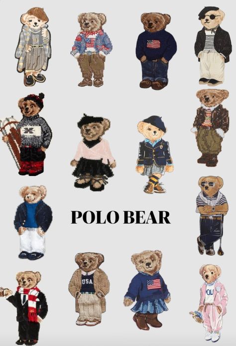 Ralph Lauren Teddy Bear Wallpaper, Polo Bear Ralph Lauren Outfit, Rainbow Pigeon, Polo Ralph Lauren Wallpaper, Iphone Template, Chef Dress, Polo Ralph Lauren Outfits, Polo Bear Ralph Lauren, Bear Outfit