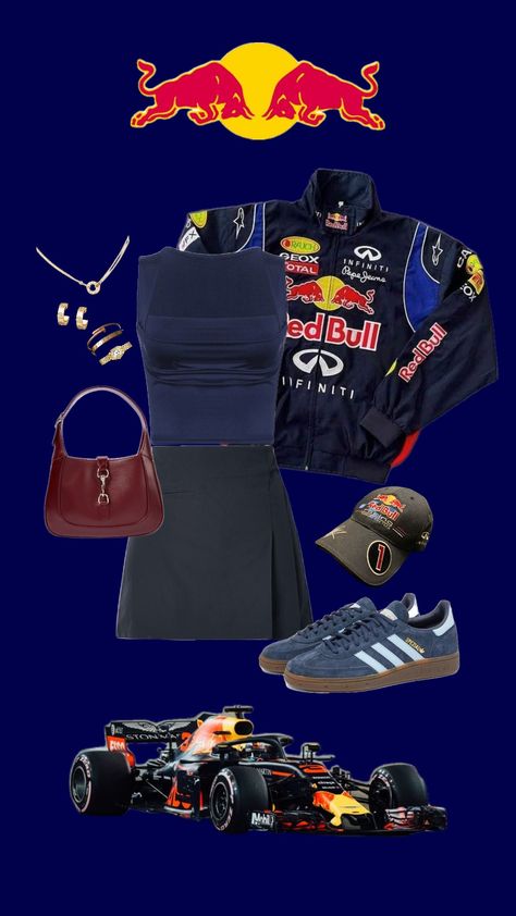 red bull formula 1 outfit #redbullracing #redbullf1 #formula1 #f1 #outfit F1 Fits Aesthetic, Red Bull F1 Outfit, F1 Halloween Costume, Formula 1 Costume, Formula 1 Outfit Women, F1 Outfit For Women, F1 Fits, F1 Costume, Formula 1 Outfit