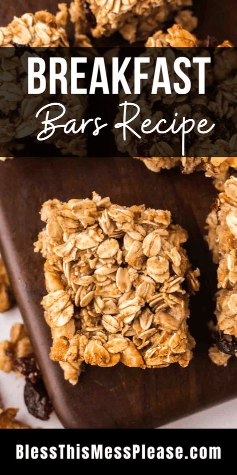 Soft, chewy, and perfectly sweet, these breakfast bars with cranberries and walnuts make a flavorful on-the-go snack. Fiber Breakfast, Nutrition Breakfast, Easy Dinner Desserts, Breakfast Bars Healthy, Breakfast Bars Recipe, High Fiber Breakfast, Bars Healthy, Dark Chocolate Nutrition, Apple Cinnamon Muffins