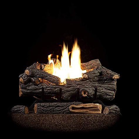 Amazon.com: Sure Heat RS30VFTNG Gas Fireplace Logs, 30", Oak: Home & Kitchen Gas Fire Logs, Ventless Gas Logs, Vented Gas Fireplace, Vent Free Gas Fireplace, Natural Gas Fireplace, Ventless Fireplace, Gas Log Sets, Masonry Fireplace, Fireplace Logs