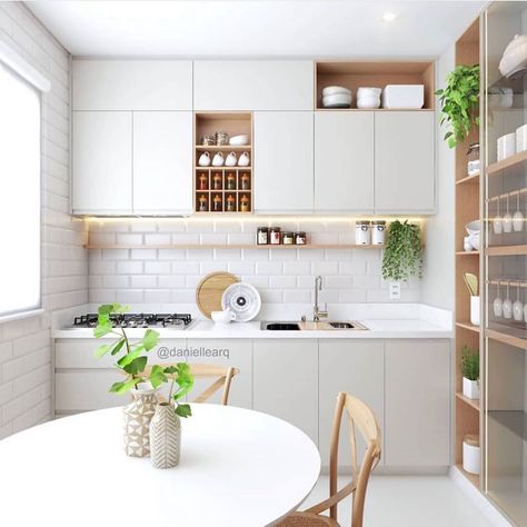 Kabinet Dapur, Small Kitchen Decor, Kitchen Room Design, Kitchen Inspiration Design, Kitchen Furniture Design, Tiny Kitchen, Kitchen Cabinet Design, Kitchen Sets, Beautiful Kitchens