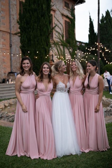 Rose Pink Bridesmaid Dresses, Maid Of Honor Dresses, Pink Wedding Theme, Creamy Color, Unique Bridesmaid, Gold Bridesmaid Dresses, Maid Of Honour Dresses, Pink Bridesmaid Dresses, Dream Wedding Ideas Dresses