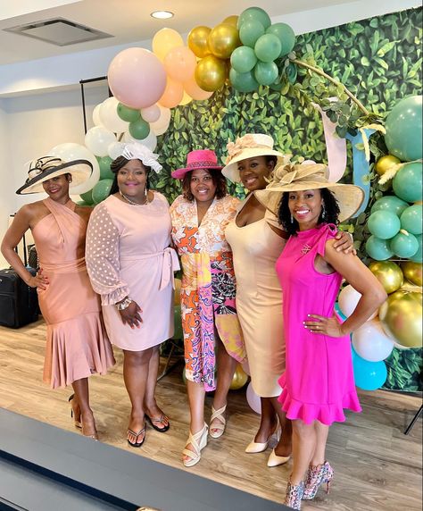 Tea Party Ideas Outfits, Derby Day Outfits For Women, Royal Tea Party Outfit, Bridal Tea Party Outfit, High Tea Dress Code, Tea Party Attire For Women, Tea Party Outfits For Black Women, High Tea Outfits For Women, High Tea Party Outfit