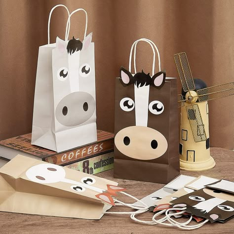 Party favor bags-Horse Party Favor Bags- Cowboy/Cowgirl Party Horse Party Decorations, Horse Party Favors, Baby Shower Props, Barnyard Party, Horses Theme, Horse Party, Birthday Bag, Cowboy Horse, Grand Daughter