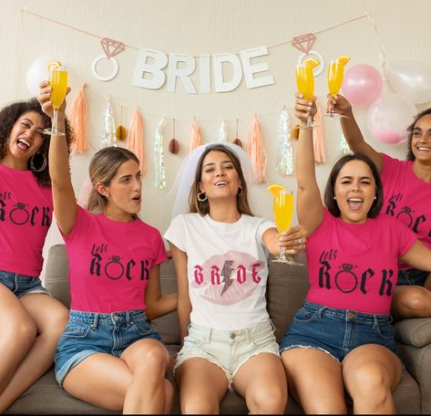 Bachelorette Party Matching, Bridesmaid Tshirts, Matching Bridesmaids, Family Songs, Baghdad Iraq, Brides Babes, Bride Shirt, Bridesmaid Shirts, Bridal Party Shirts