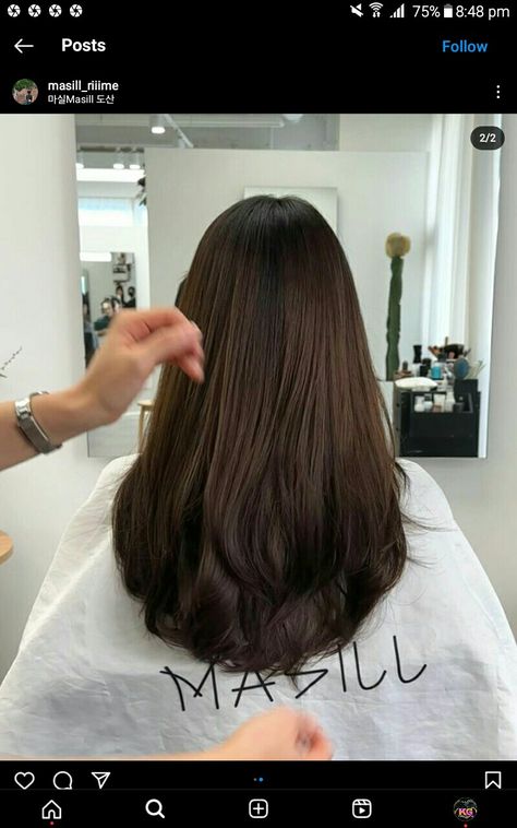 Haircut For Straight Hair No Styling, Haircuts With No Layers, Haircuts For Silky Hair, U Shaped Long Layers, Layered Haircuts Straight Hair Medium, Long Haircut Without Layers, U Cut Long Layers, U Shaped Haircut Long, U Shaped Haircut With Layers