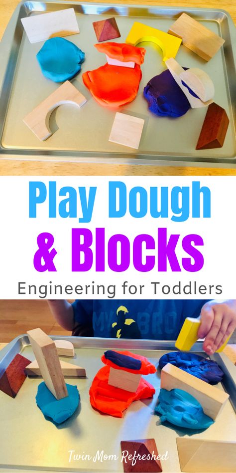 Math Activities For Toddlers, Toddler Stem, Educational Toddler Activities, Preschool Math Activities, Toddler Math, Stem Activities Preschool, Blocks For Toddlers, Playdough Activities, Easy Toddler Activities