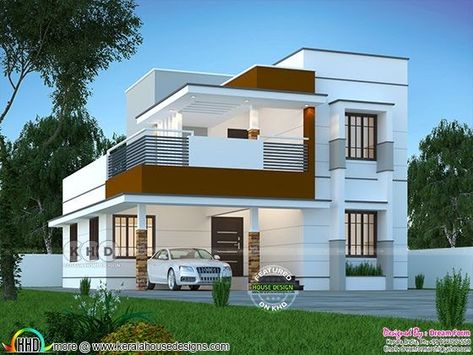 2000 Sq Ft House Plans, 2000 Sq Ft House, House Structure Design, 3 Storey House, 3 Storey House Design, House Structure, Flat Roof House, Indian House Plans, Kerala House