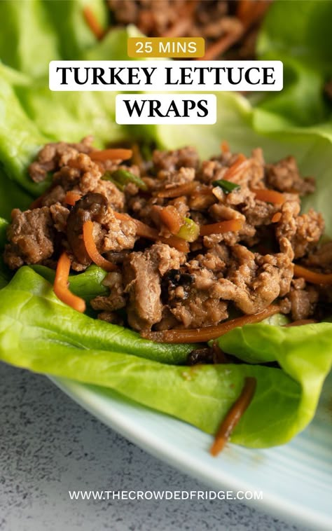 Turkey Lettuce Wraps Healthy, Ground Turkey Lettuce Wraps, Asian Turkey Lettuce Wraps, Seasoned Turkey, Pf Changs Lettuce Wraps, Easy Lettuce Wraps, Turkey Wrap, Lettuce Wraps Healthy, Turkey Lettuce Wraps