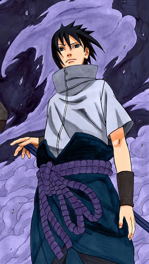 Naruto Drawings Easy, Sasuke Uchiha Shippuden, Sasuke Shippuden, Naruto And Sasuke Wallpaper, Naruto Drawings, Rock Lee, Anime Shadow, Team 7, Sakura And Sasuke