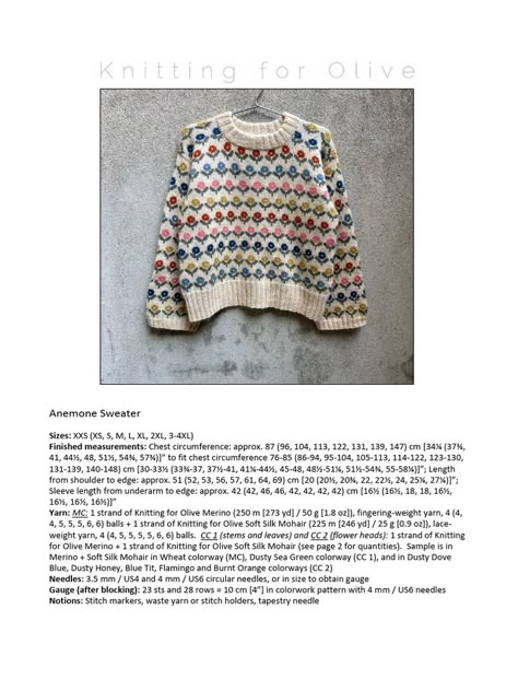 Scribd is the world's largest social reading and publishing site. Floral Sweater Knitting Pattern, Flower Knit Sweater, Colorwork Knit Sweater, Colorwork Sweater Knitting Pattern, Flower Knitting Chart, Fair Isle Knitting Patterns Charts, Fair Isle Flower, Fair Isle Sweater Pattern, Nordic Sweater Pattern