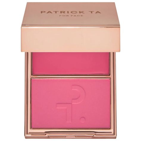 Major Headlines Double-Take Crème & Powder Blush Duo - PATRICK TA | Sephora Ocean Logo, Sky Logo, Watermelon Glow, Charcoal Blue, Patrick Ta, Purple Neon, Sky Pink, Sweatpants Black, Purple Logo