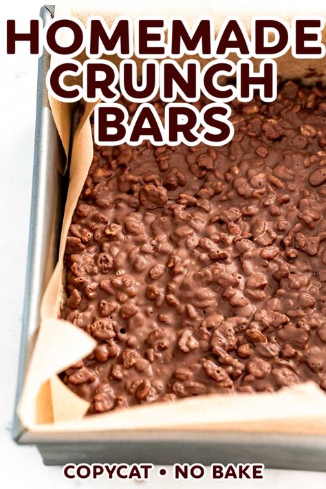 Nestle Crunch Bars, Homemade Crunch Bars, Crunch Bars Recipe, Dipped Fruit, Candy Bar Recipe, Nestle Crunch, Crunch Bars, Crunch Recipe, Easy Candy