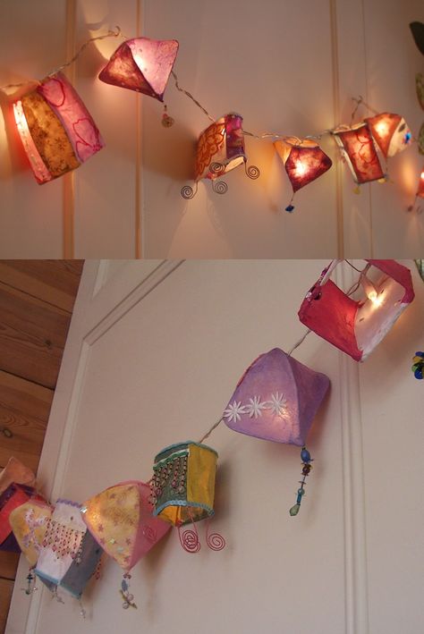 Paper lantern centerpieces