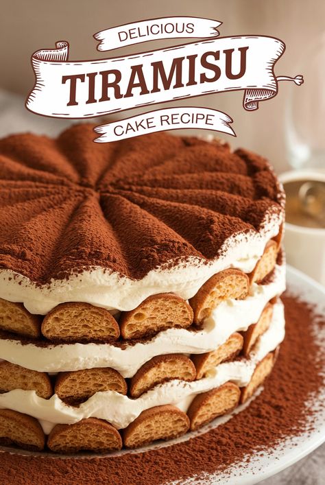 Unveil the art of crafting the perfect Tiramisu with these expert tips: start with room temperature ingredients for the best consistency, gently fold to achieve a divine texture, and choose top-notch espresso and mascarpone for exceptional flavor. Patience is key—allow the cake to rest and let the flavors meld beautifully. Try experimenting with chocolate or fruit-infused variations and enjoy the ease of making it ahead of time. Whether you're impressing guests or indulging yourself, this decadent dessert is sure to delight. What's your favorite twist on this timeless classic? Terimisu Cake Aesthetic, Terimisu Cake, Tiramisu Cake Decoration Ideas, Tiramisu Cake Design, Cookie Tiramisu, Christmas Tiramisu, Authentic Tiramisu Recipe, Tiramisu Cake Recipe, Cake With Layers