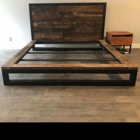 Steel Bed Design, Iron Furniture Design, Steel Furniture Design, Live Edge Tables, Steel Bed Frame, Wood Bed Design, Welded Furniture, Bed Frame Design, Steel Bed