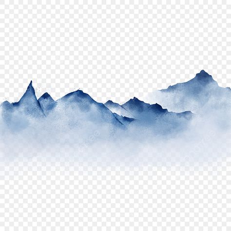 Blue Mountains Painting, Van Wallpaper, Mountain Element, Mountain Png, Watercolor Graphic Design, Mountain Clipart, Mountain Sketch, Mountains Watercolor, Japanese Mountains