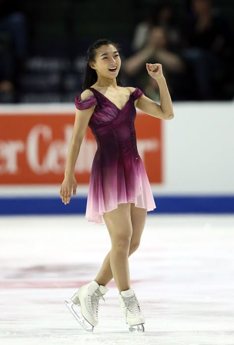 Skating Clothes, Kaori Sakamoto, Competition Skating Dress, Everett Washington, Figure Skating Competition, Ice Skating Costumes, Outrageous Fashion, Figure Skating Competition Dresses, Skating Competition