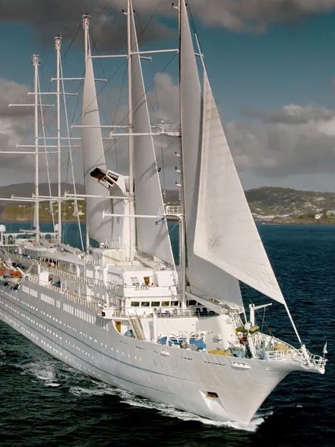 Wind Surf | Small Cruise Ship | Windstar Cruise Line Small Cruise Ship, Windstar Cruises, Luxury Pontoon Boats, Wind Spirit, Sailboat Cruises, Luxury Sailing Yachts, Sail Ships, Luxury Cruise Ship, Cruise Ideas