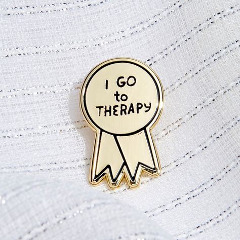 Future Therapist, Lgbtq Pins, Love Therapy, Go To Therapy, Sounds Good To Me, Mon Dressing, Therapist Gifts, Soft Enamel Pins, My Dream Came True