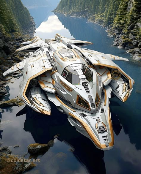 Alien Vehicles, Futuristic Ship, Ship Concept Art, Concept Vehicles Sci Fi, Futuristic Cars Design, Space Ships Concept, Science Fiction Artwork, Sci Fi Spaceships, Space Ship Concept Art