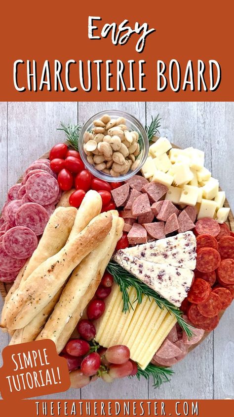 When the holidays, game days, or last-minute gatherings call for something special, an Easy Charcuterie Board featuring Bridgford Foods is the answer! With savory salami and pepperoni stored conveniently in your pantry and freshly baked garlic rosemary breadsticks made from Bridgford Parkerhouse Style Rolls, you’ll have a delicious appetizer spread ready in no time. Rosemary Breadsticks, Cute Christmas Appetizers, Finger Foods Gluten Free, Party Charcuterie Board Ideas, Simple Charcuterie Board Ideas, Charcuterie Table Ideas, Breakfast Charcuterie Boards, Charcuterie Board Themes, Party Charcuterie Board