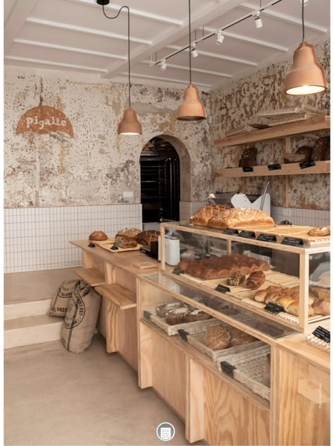 Bread Store Design, Japanese Bakery Shop, Bread Store, Bakery Shop Interior, Japanese Bakery, Rustic Bakery, Bread Display, Patisserie Design, Bakery Shop Design