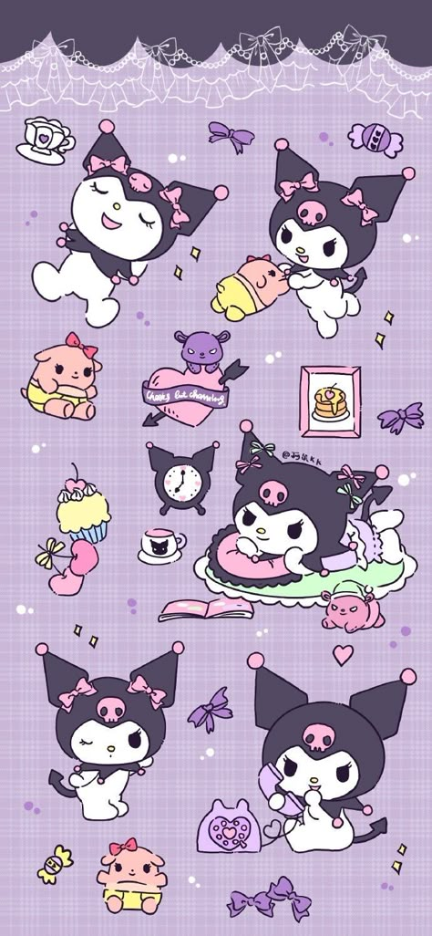 Kuromi Wallpaper, Hello Kitty Wallpaper Hd, Walpaper Hello Kitty, My Melody Wallpaper, Witchy Wallpaper, Photographie Portrait Inspiration, Kitty Drawing, Hello Kitty Backgrounds, Hello Kitty Drawing