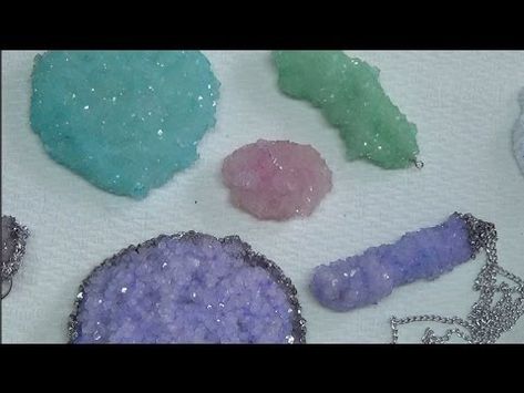 How To Grow Crystal DIY: Pendant, Ring, and Home Decor | Beanana711 - YouTube Grow Your Own Crystals Diy, Alum Crystals How To Grow, Handmade Clear Crystals For Jewelry Making, How To Tell If A Crystal Is Real, Diy Crystal Growing, Growing Crystals, Diy Crystals, Gel Polish, Crystals