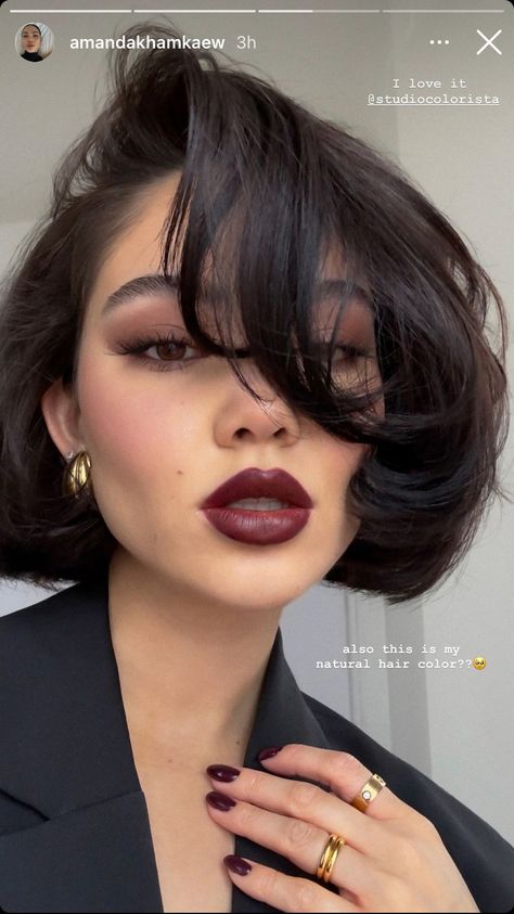 Rich Girl Hair, Hot Haircuts, Hair Inspiration Short, Graduation Hairstyles, Short Hair Color, Trending Haircuts, Red Lipstick, Womens Haircuts, Bobs Haircuts