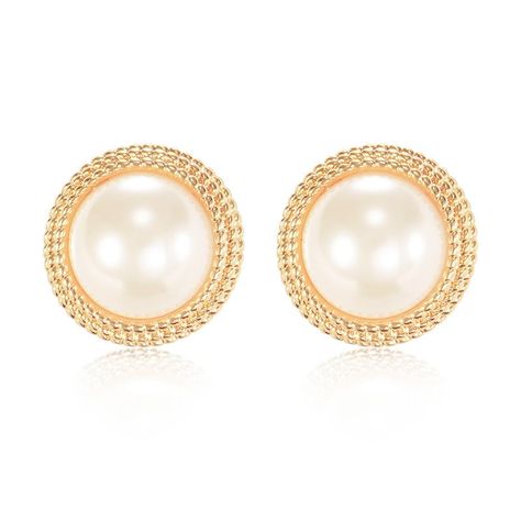 PRICES MAY VARY. Size and Weight: 0.76x0.76"(19x19mm); 0.36oz (10g) /pair. Pearl: 0.5"(13mm). Refer to the SIZE picture below. Materials: Simulated Shell pearls, white-with-cream-overtone, giving a warm and soft appearance; 18K gold plated brass, 925 sterling silver posts. Nickel-free, lead-free. Our women's classy pearl stud earrings are crafted with fine materials, ensuring a brilliant, long-lasting high luster. Design: Our pearl gold earrings feature shiny pearls and a lustrous metal halo, cr Hoco Jewelry Pearl, Large Pearl Earrings Studs, Gold Jewelry For Hoco, Prarl Earrings, Pearl Sunburst Earrings, Pretty Silver Earrings, Gold Formal Earrings, Old Money Earrings, Big Gold Earrings