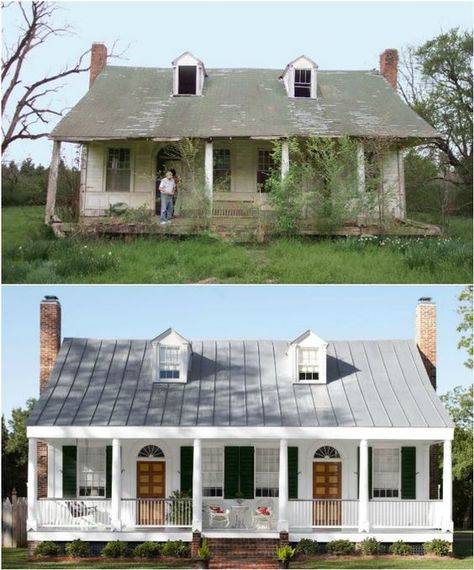 20 Home Exterior Makeover Before and After Ideas - Home Stories A to Z Architecture Renovation, House Makeovers, House Before And After, Home Exterior Makeover, Casa Country, Exterior Renovation, Farmhouse Remodel, Exterior Makeover, Exterior Remodel